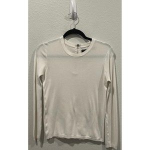 ZARA Antique White Long Sleeve Knit Sweatshirt